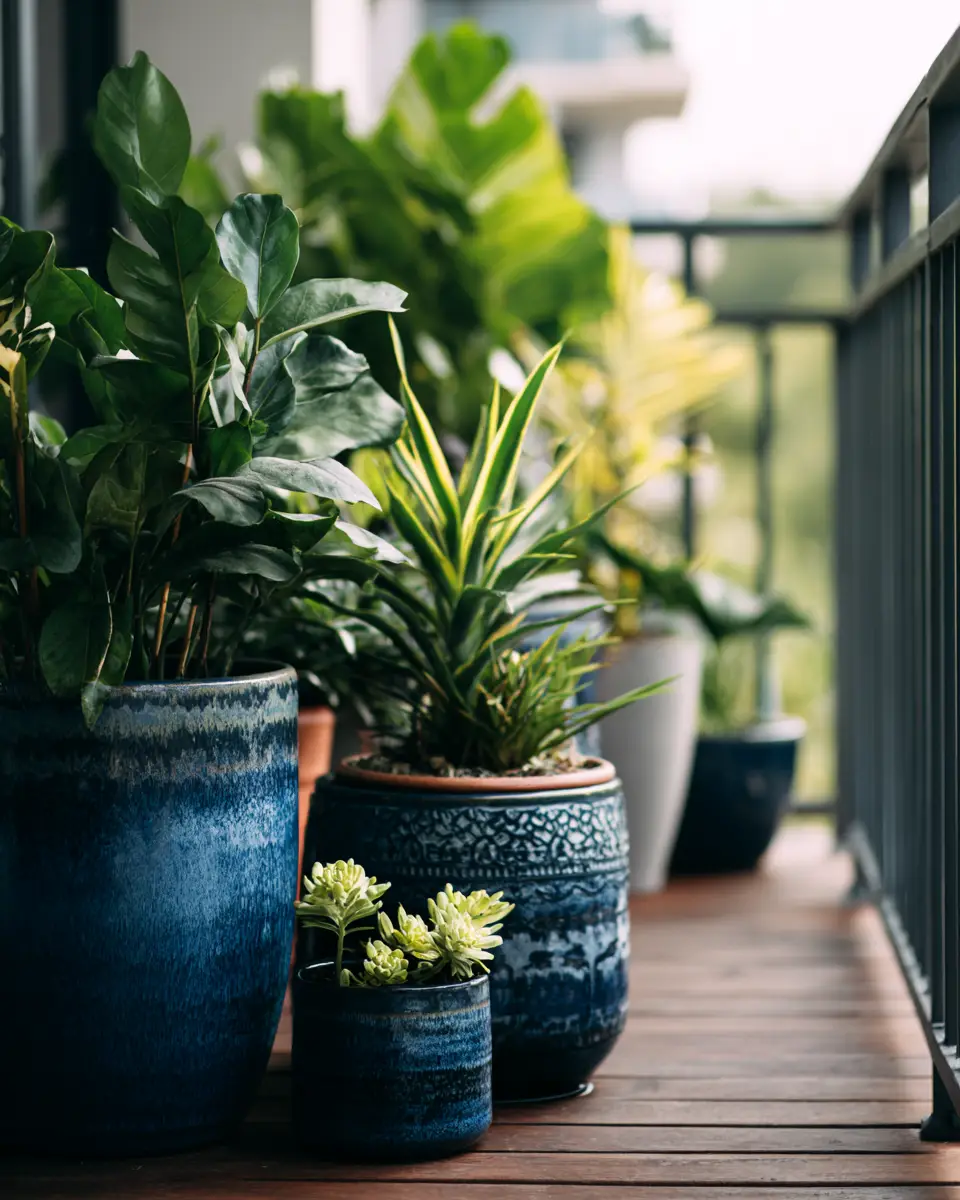 Navy Coastal Balcony Decor Ideas