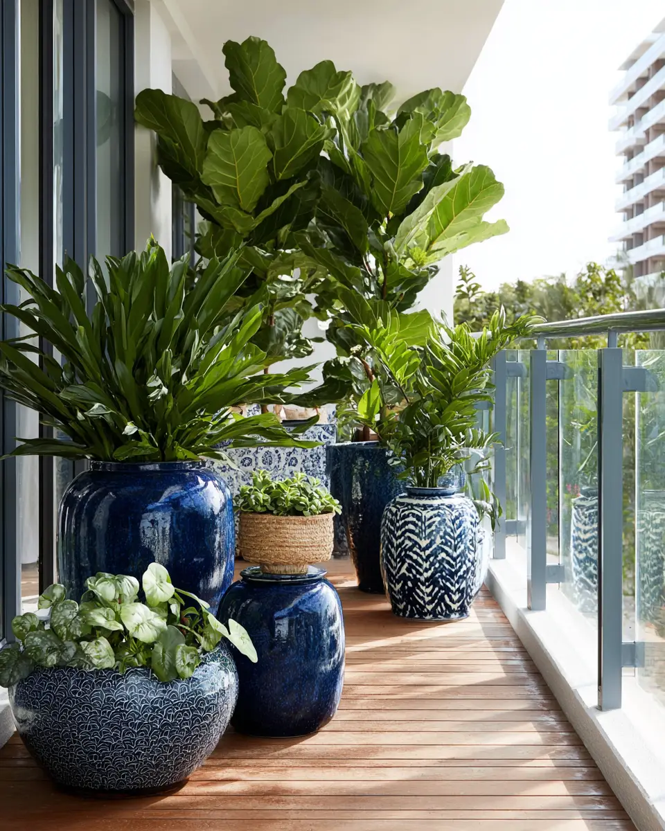 Navy Coastal Balcony Decor Ideas