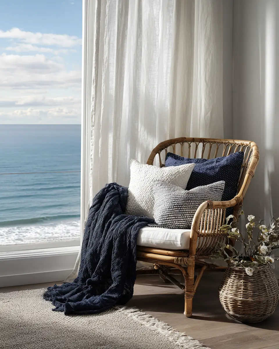 Navy Coastal Balcony Decor Ideas