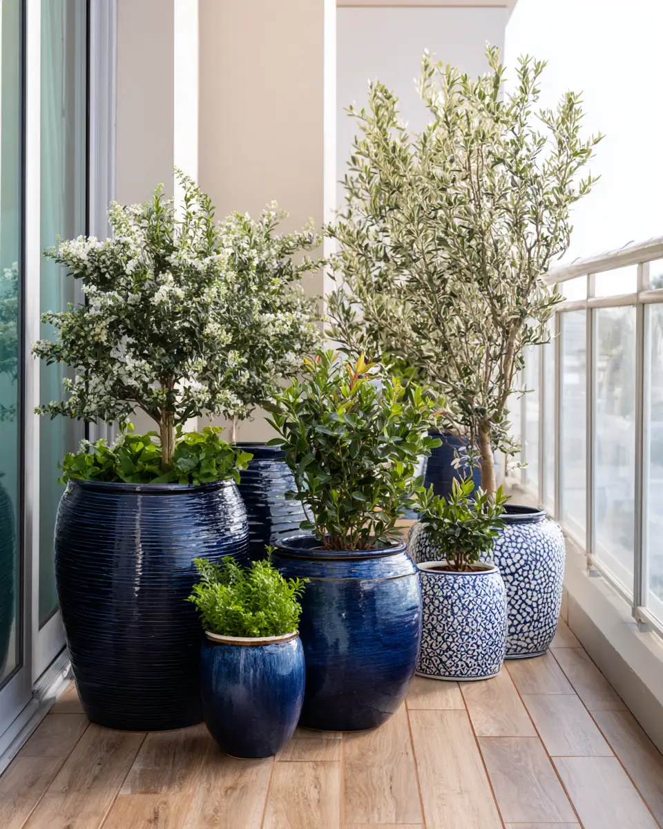 Navy Coastal Balcony Decor Ideas