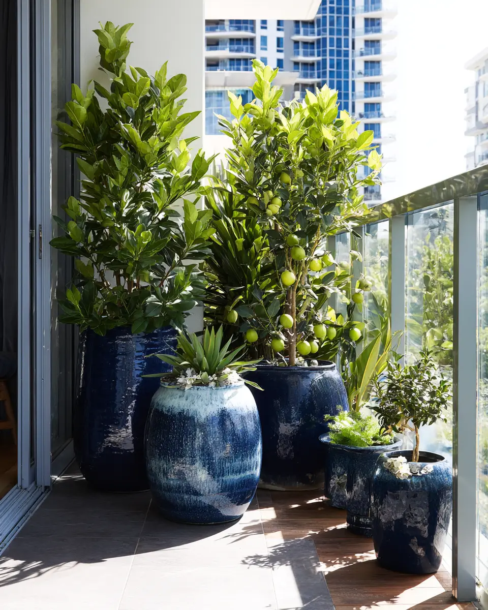 Navy Coastal Balcony Decor Ideas