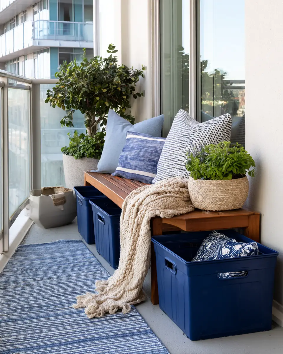 Navy Coastal Balcony Decor Ideas