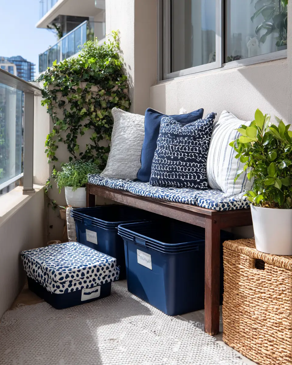 Navy Coastal Balcony Decor Ideas