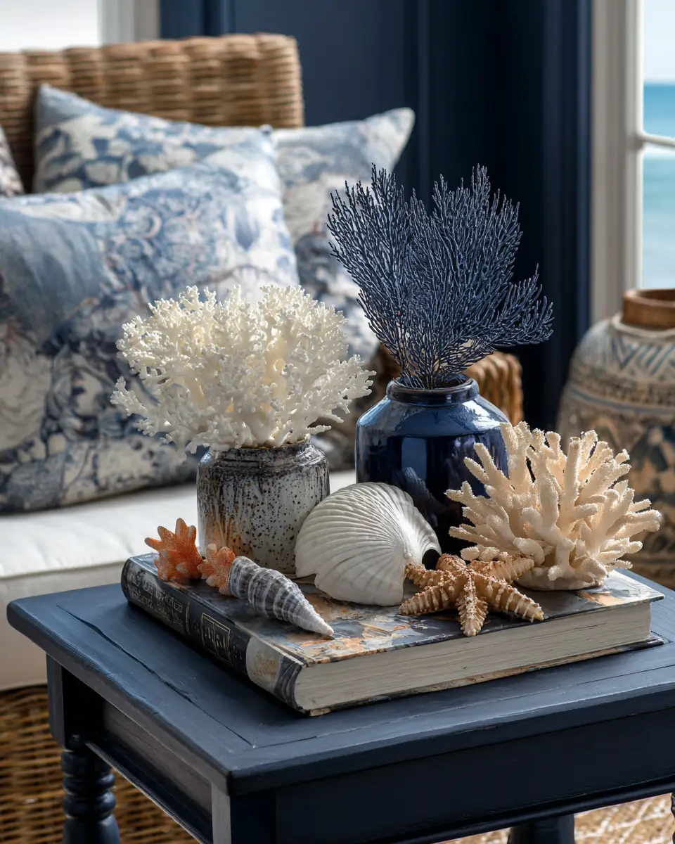 Navy Coastal Balcony Decor Ideas