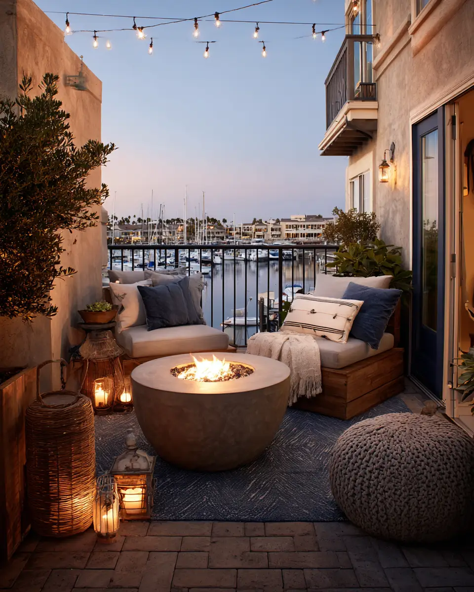 Navy Coastal Balcony Decor Ideas