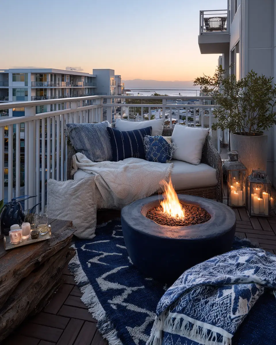 Navy Coastal Balcony Decor Ideas