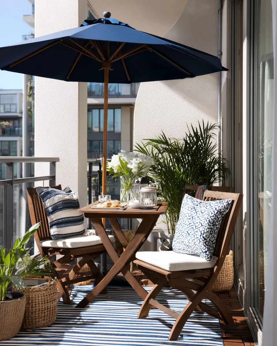 Navy Coastal Balcony Decor Ideas