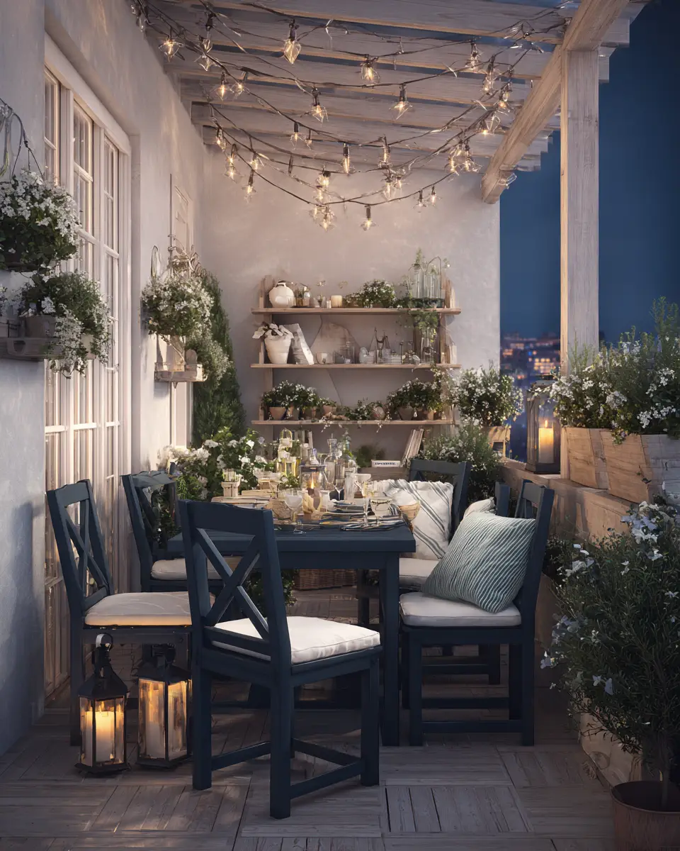 Navy Coastal Balcony Decor Ideas