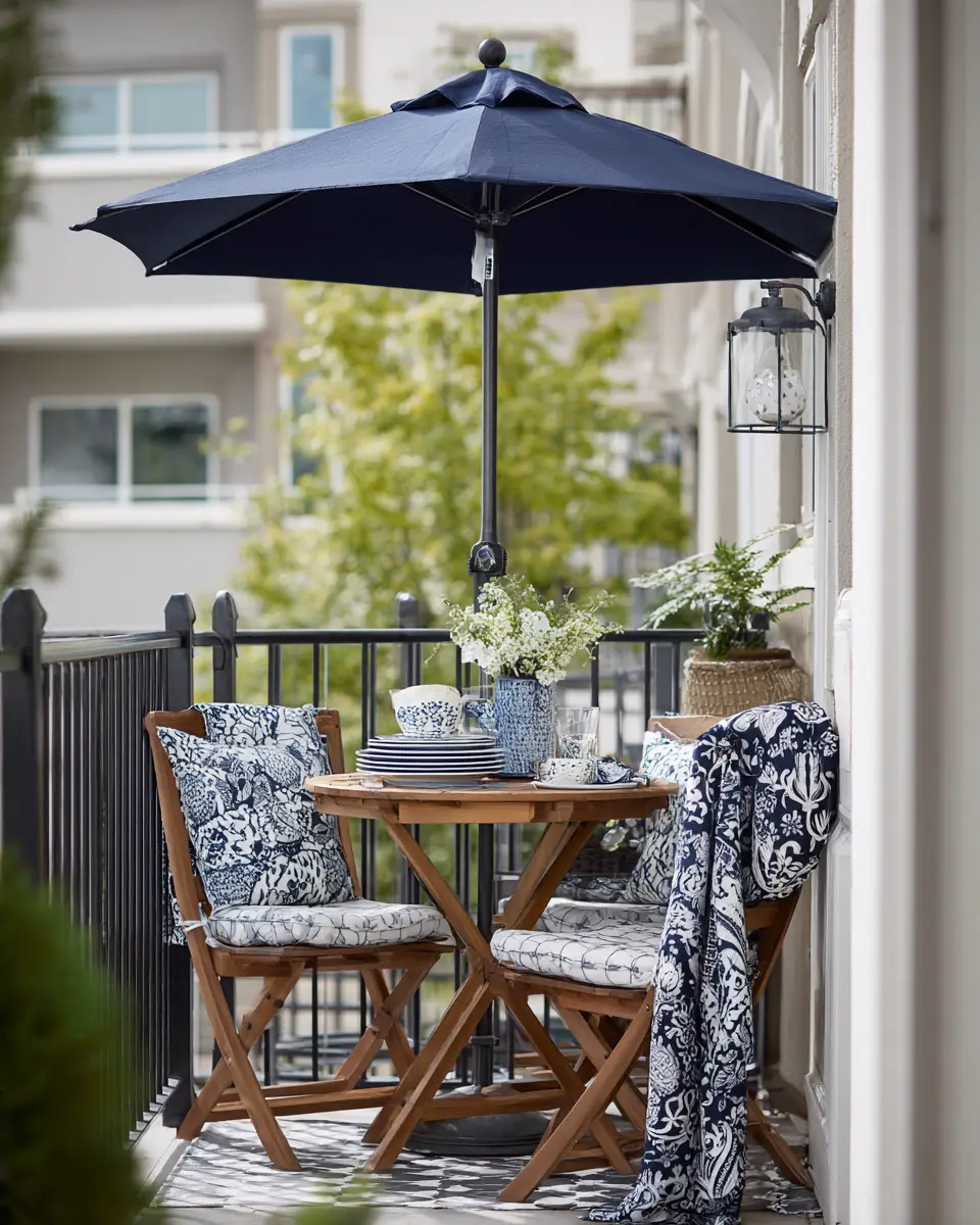 Navy Coastal Balcony Decor Ideas