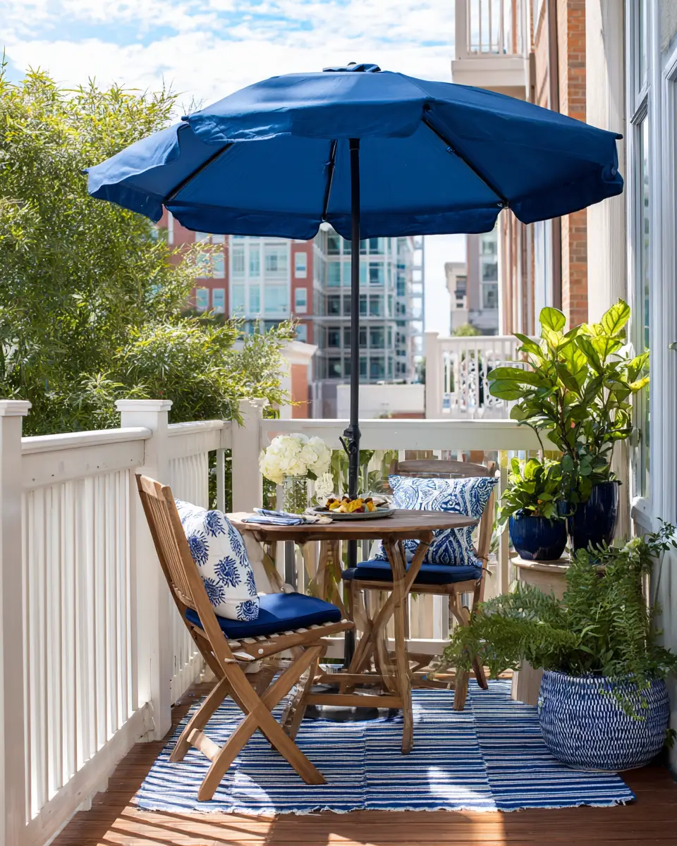 Navy Coastal Balcony Decor Ideas