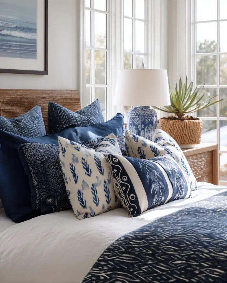 Navy Coastal Bedroom Decor Ideas - Featured
