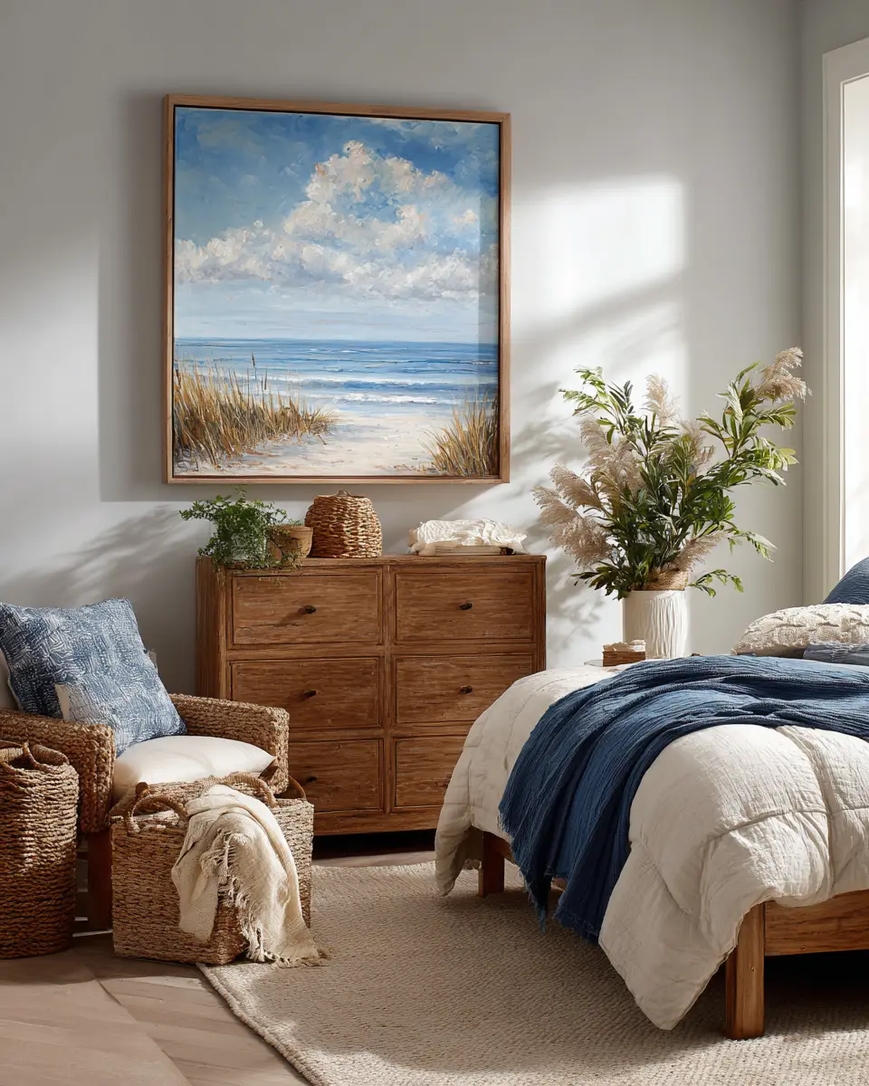 Navy Coastal Bedroom Decor Ideas
