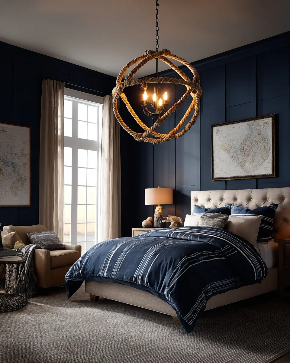 Navy Coastal Bedroom Decor Ideas