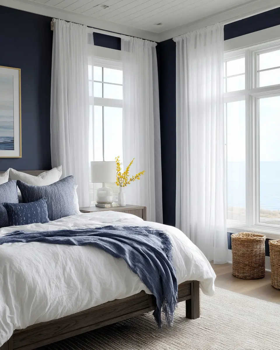 Navy Coastal Bedroom Decor Ideas