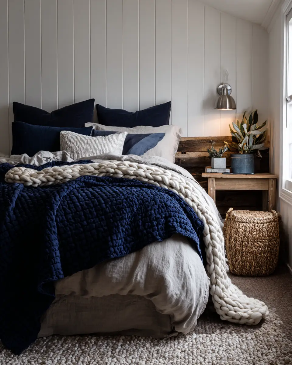 Navy Coastal Bedroom Decor Ideas