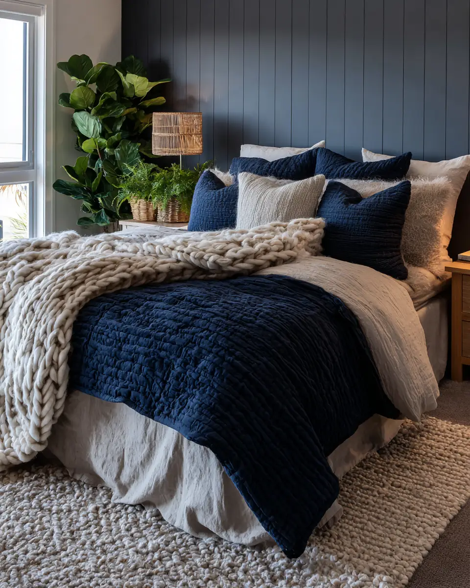 Navy Coastal Bedroom Decor Ideas