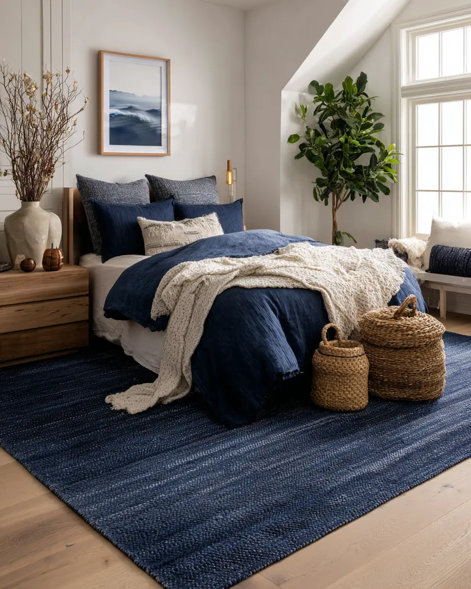 Navy Coastal Bedroom Decor Ideas