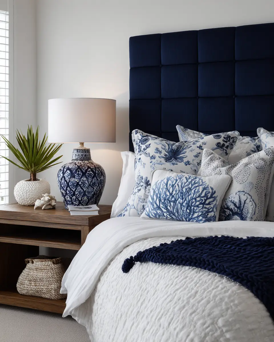 Navy Coastal Bedroom Decor Ideas