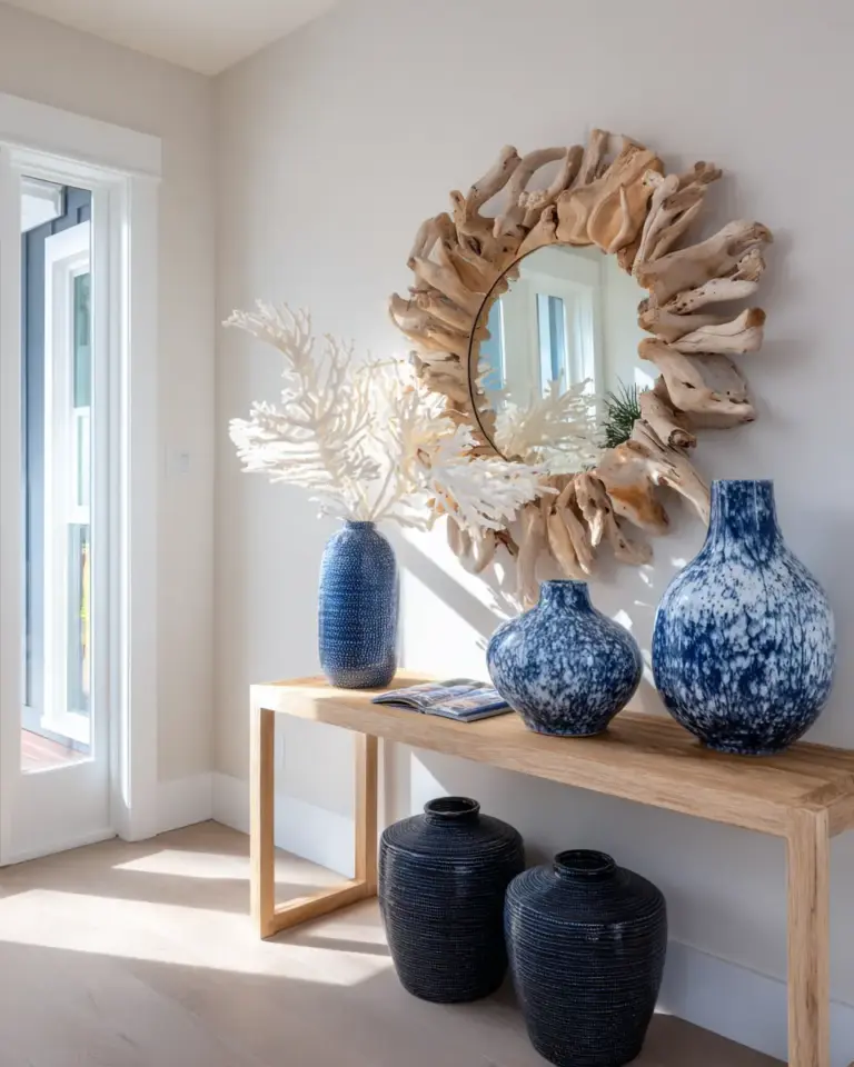 Navy Coastal Entryway Decor Ideas - Featured