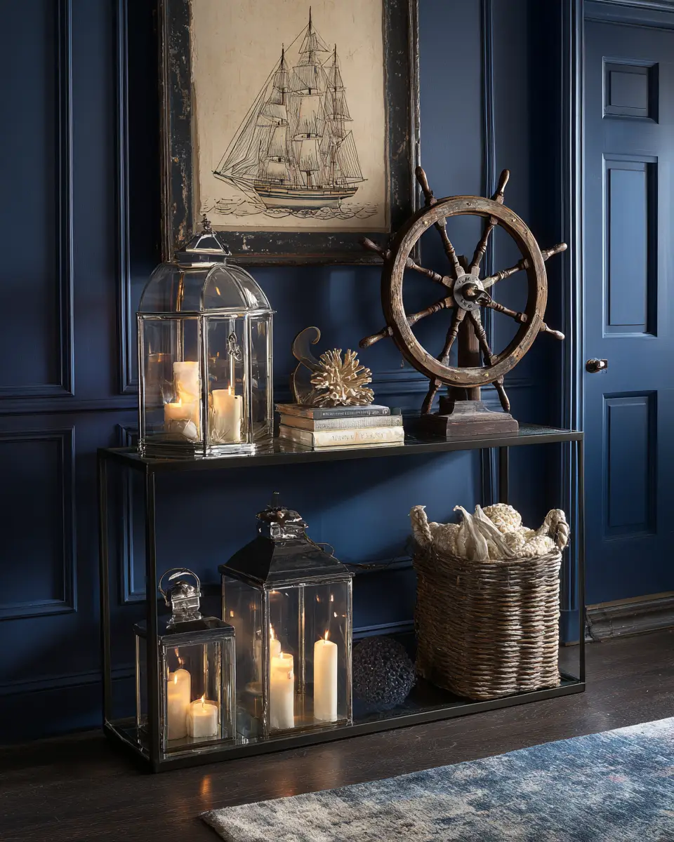 Navy Coastal Entryway Decor Ideas