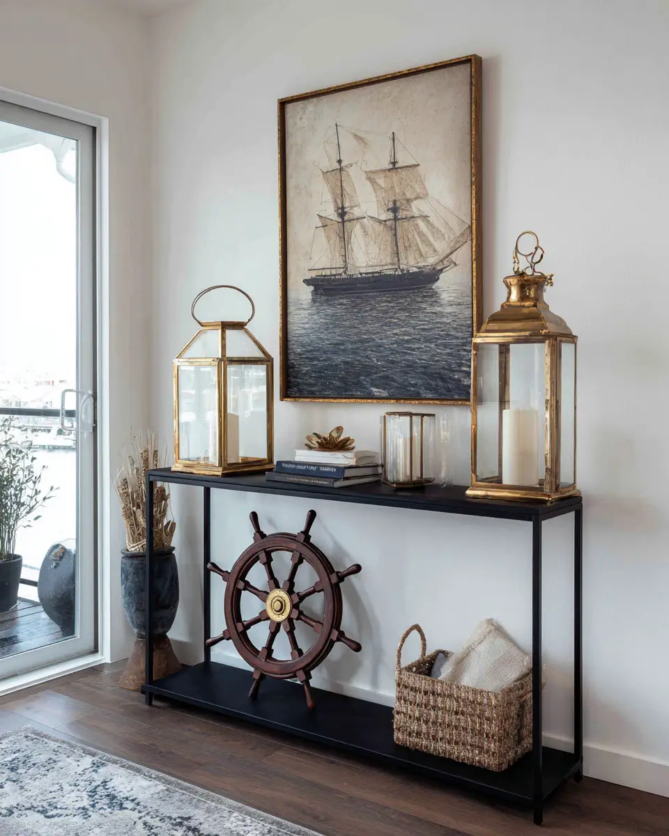 Navy Coastal Entryway Decor Ideas