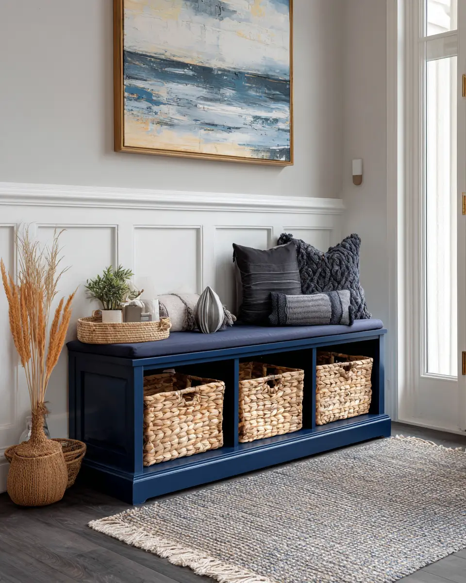 Navy Coastal Entryway Decor Ideas