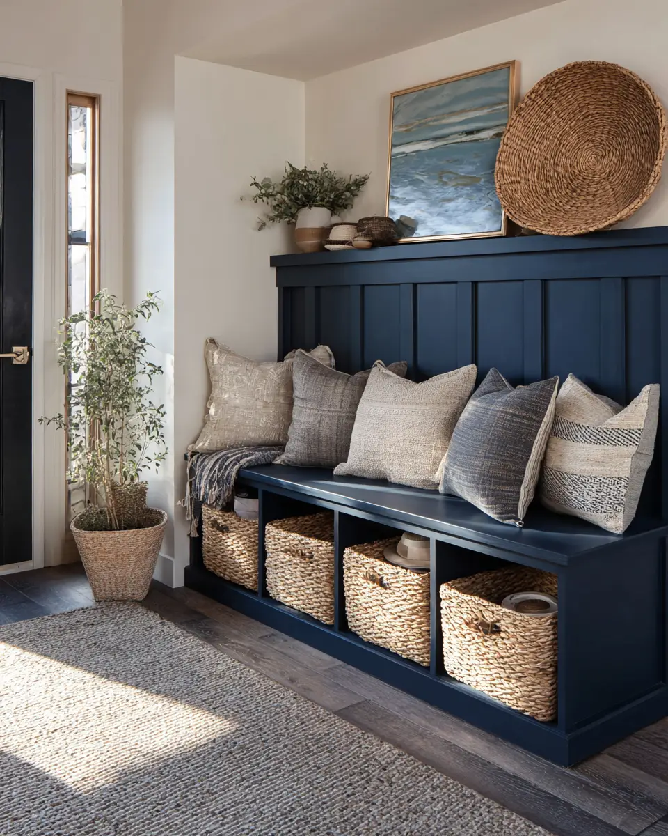 Navy Coastal Entryway Decor Ideas