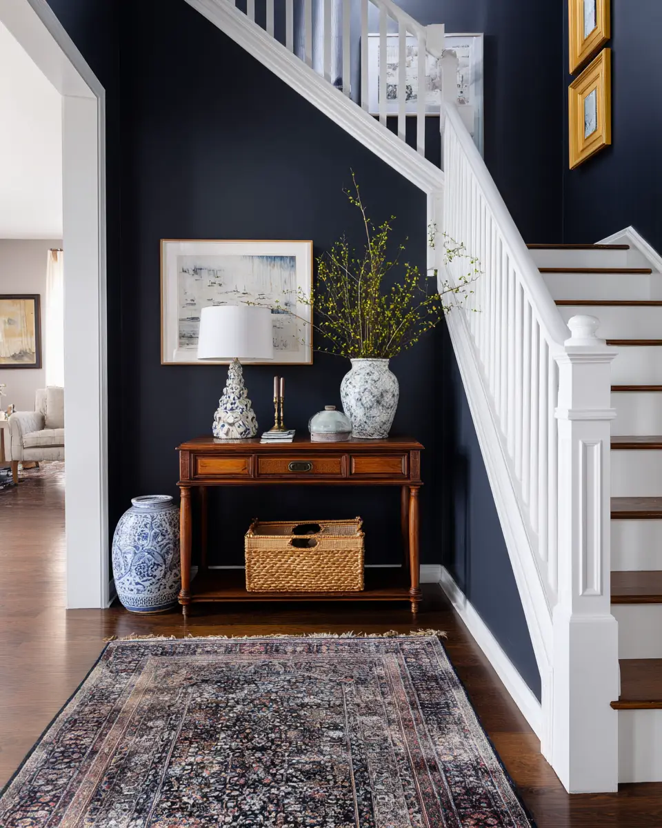 Navy Coastal Entryway Decor Ideas