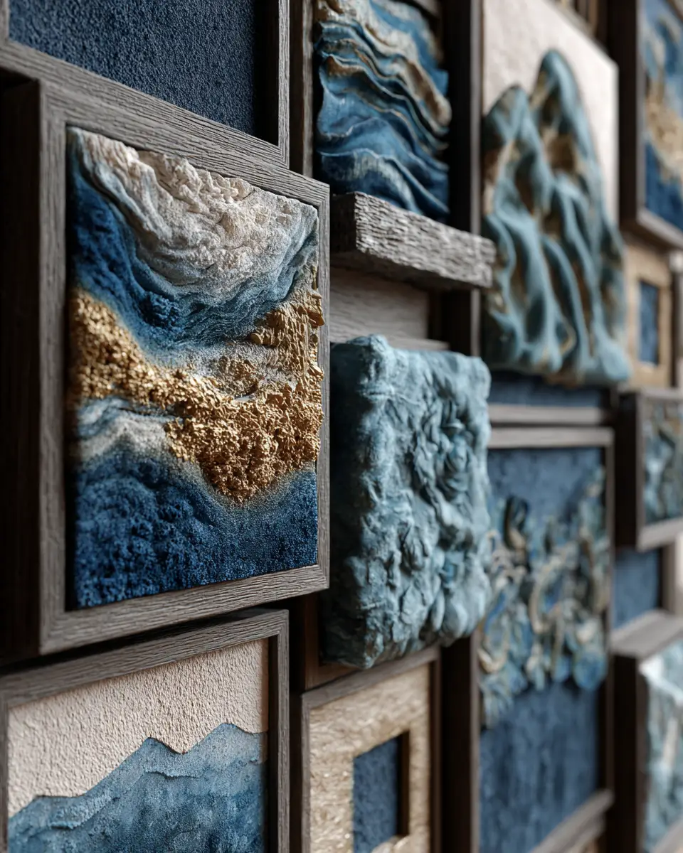 Navy Coastal Home Office Decor Ideas