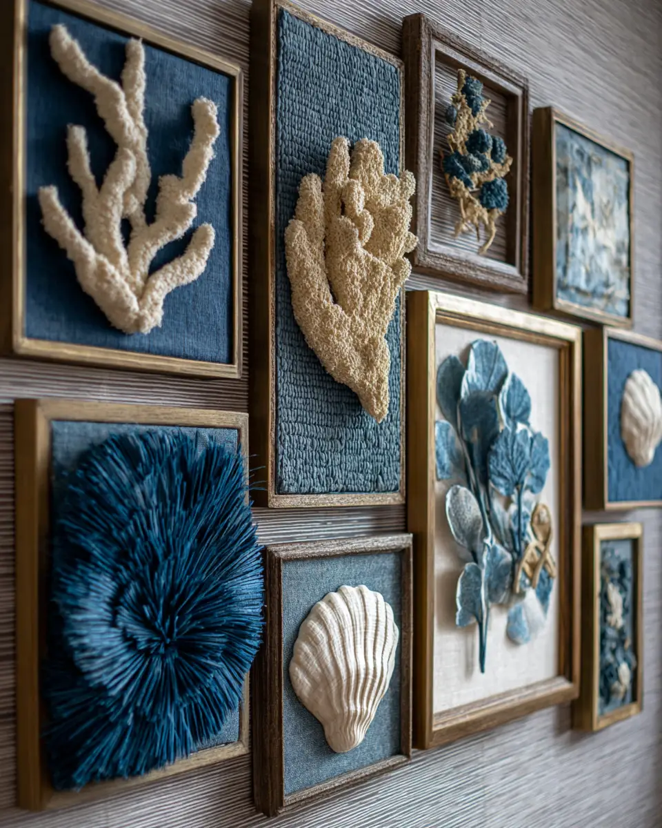 Navy Coastal Home Office Decor Ideas