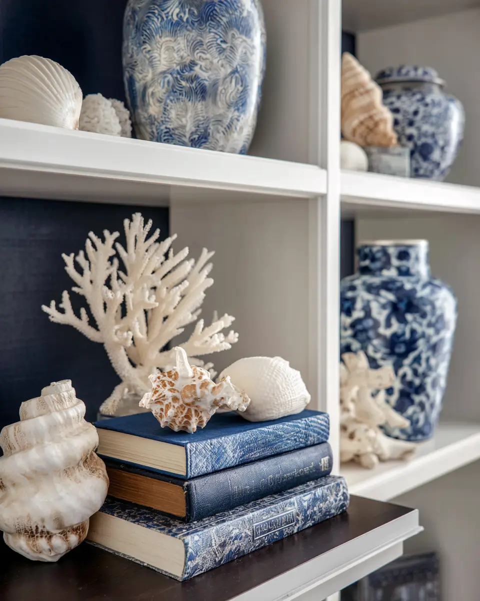 Navy Coastal Home Office Decor Ideas
