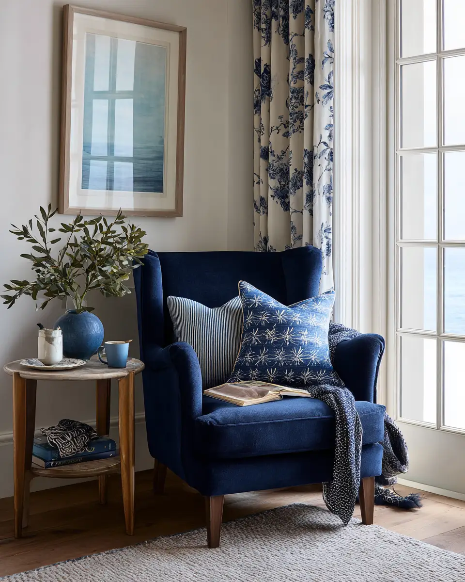 Navy Coastal Home Office Decor Ideas