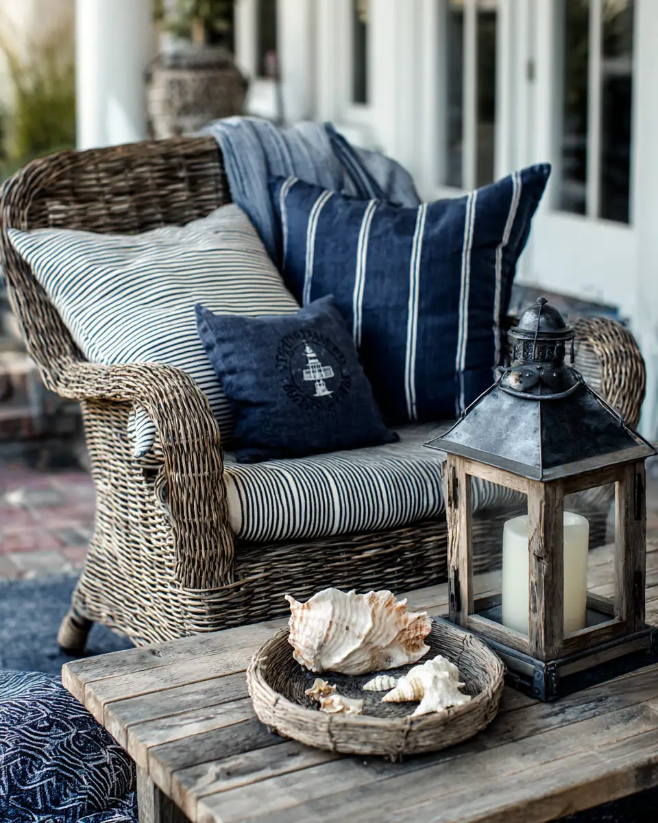 Navy Farmhouse Balcony Decor Ideas