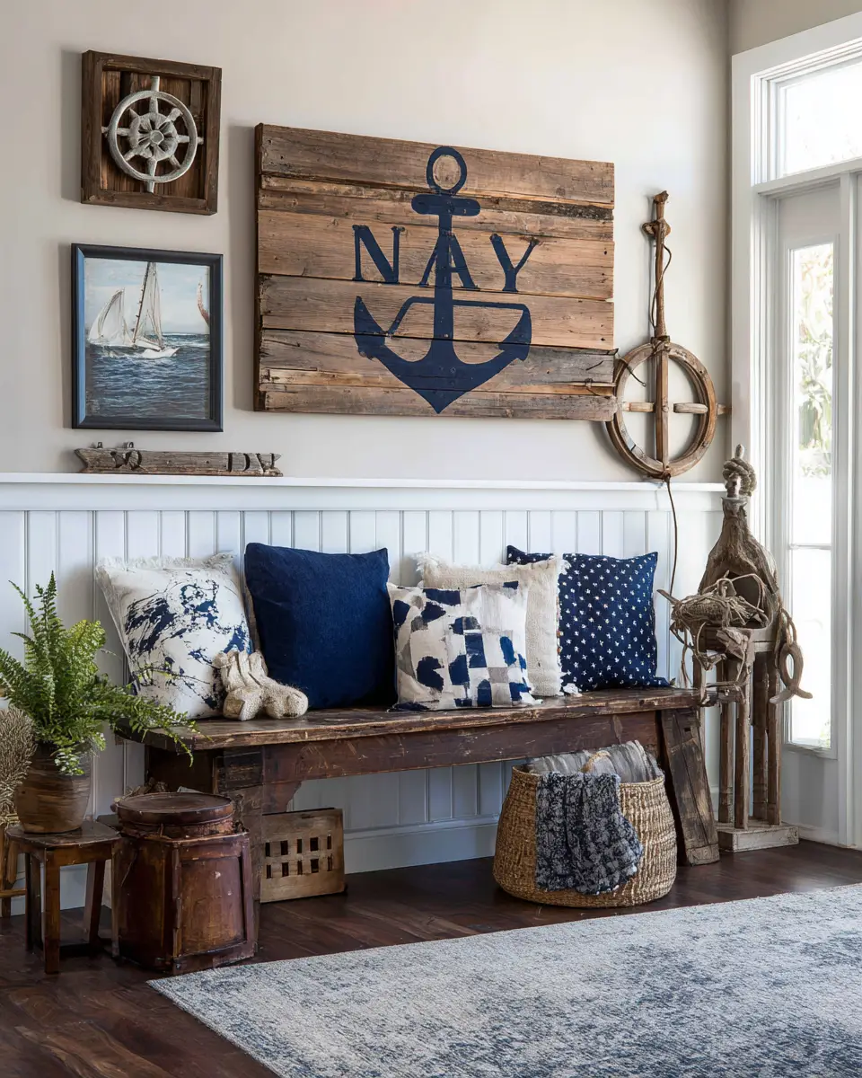Navy Farmhouse Balcony Decor Ideas