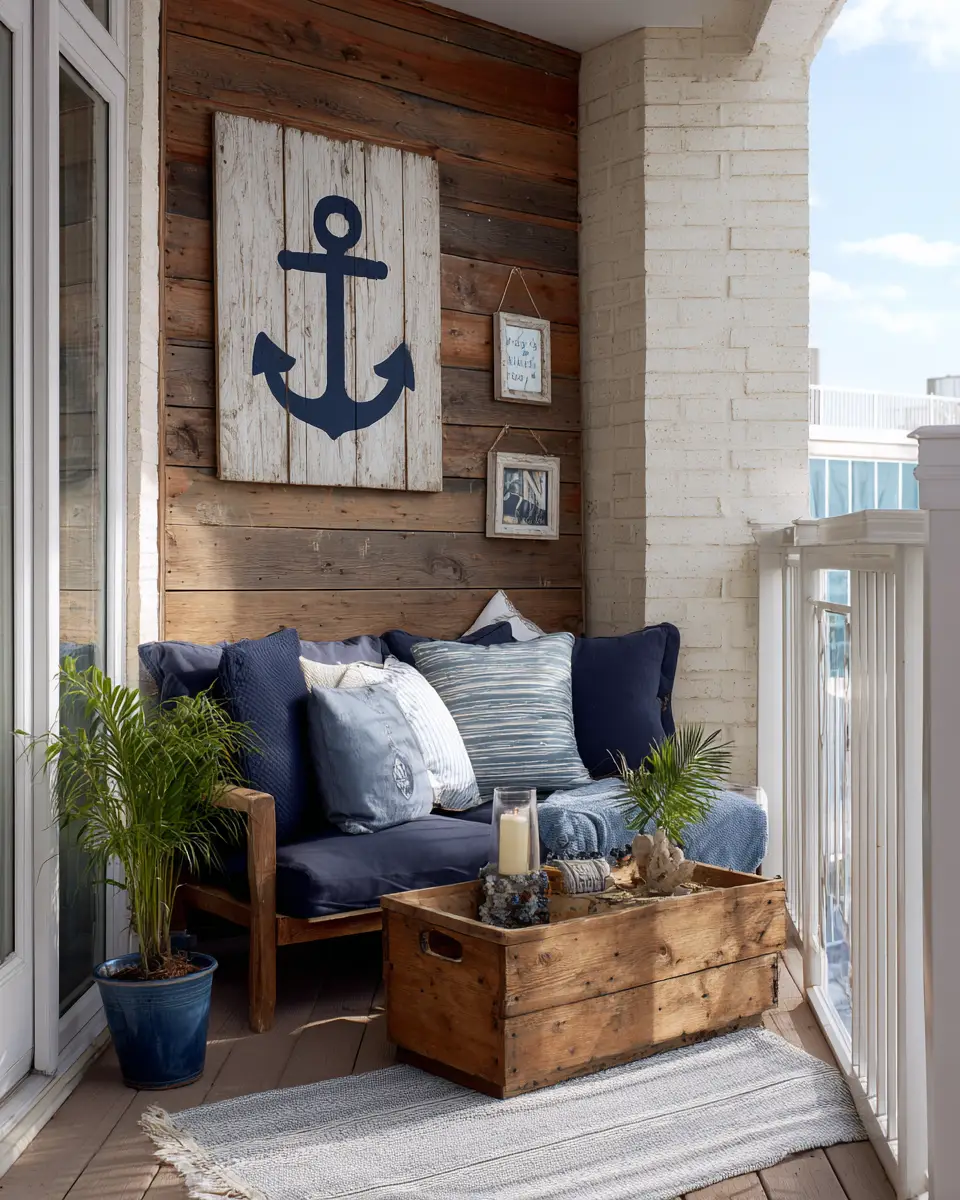 Navy Farmhouse Balcony Decor Ideas