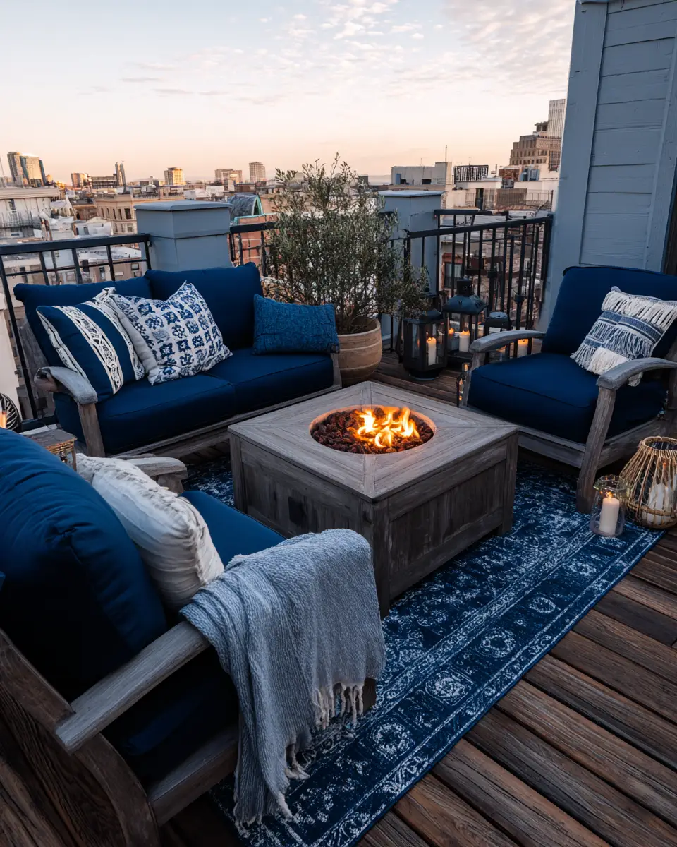 Navy Farmhouse Balcony Decor Ideas