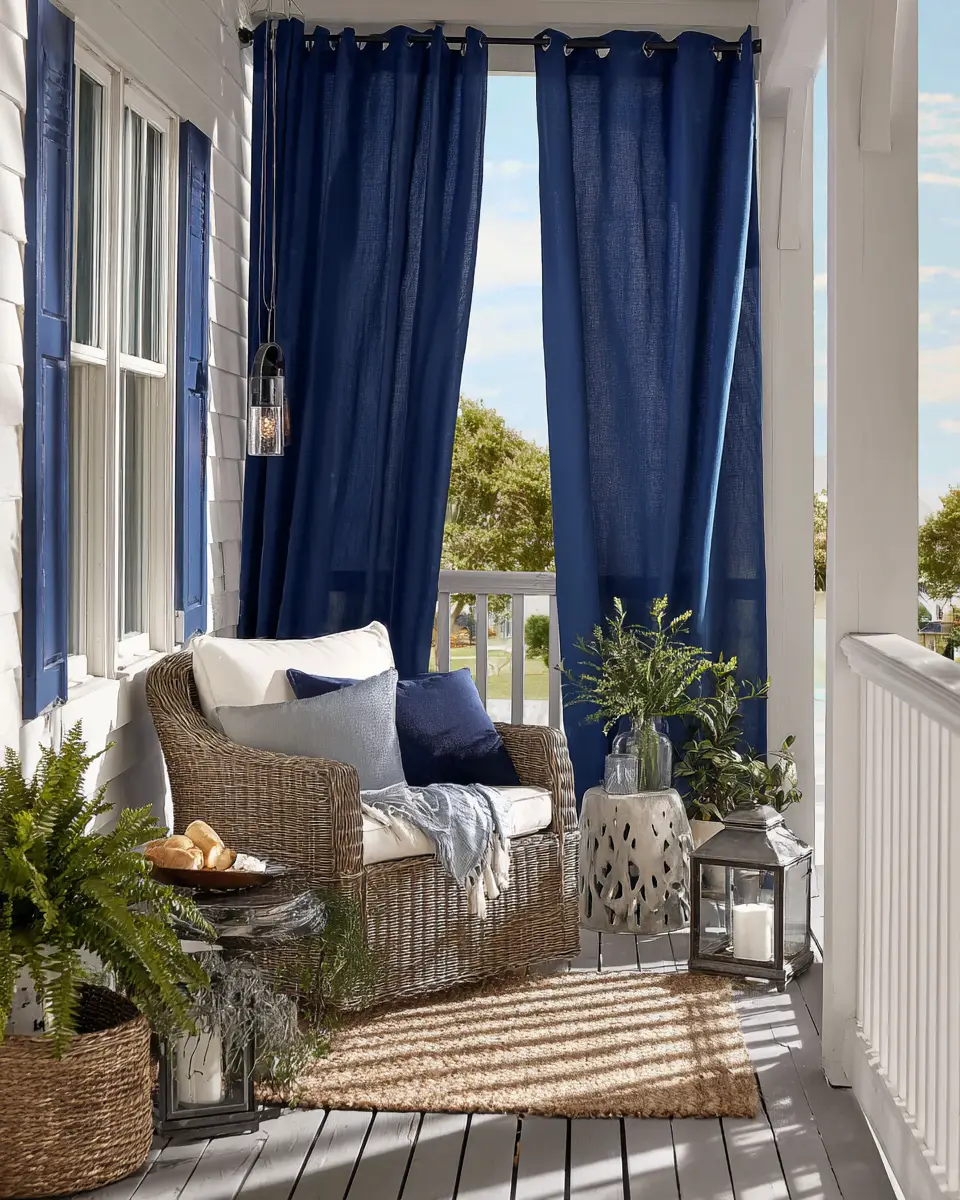 Navy Farmhouse Balcony Decor Ideas
