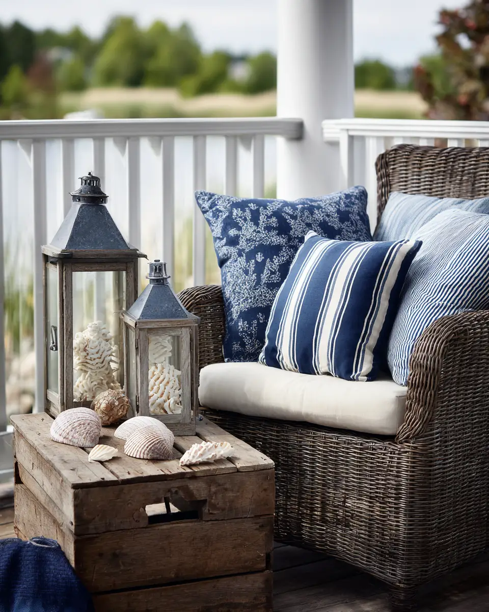 Navy Farmhouse Balcony Decor Ideas