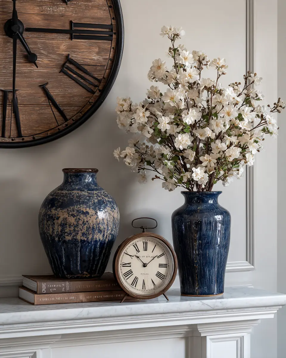 Navy Farmhouse Bedroom Decor Ideas