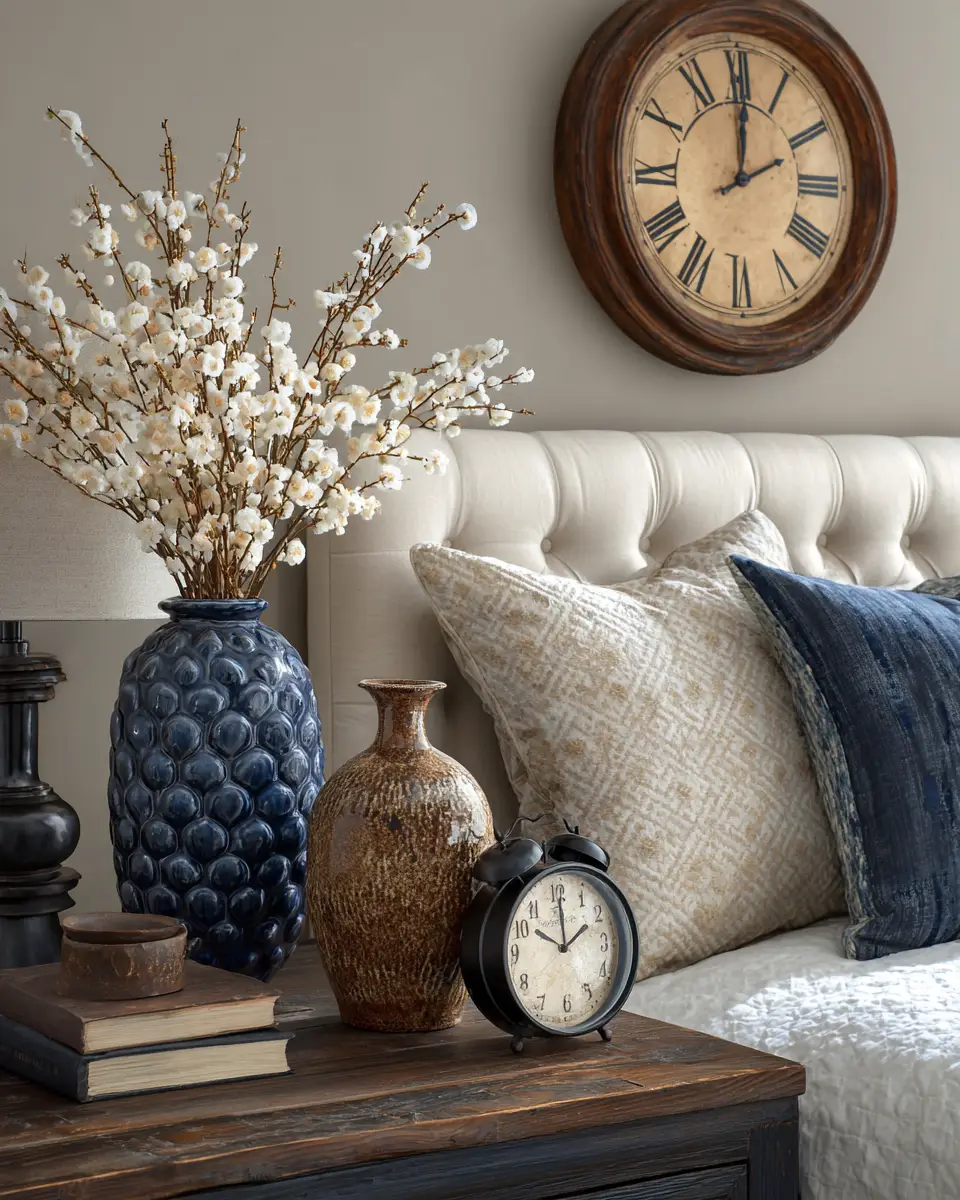 Navy Farmhouse Bedroom Decor Ideas