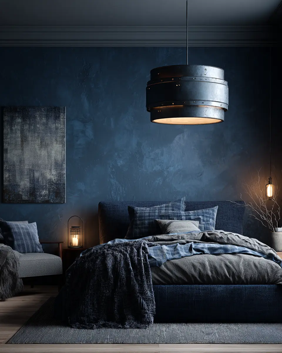 Navy Farmhouse Bedroom Decor Ideas