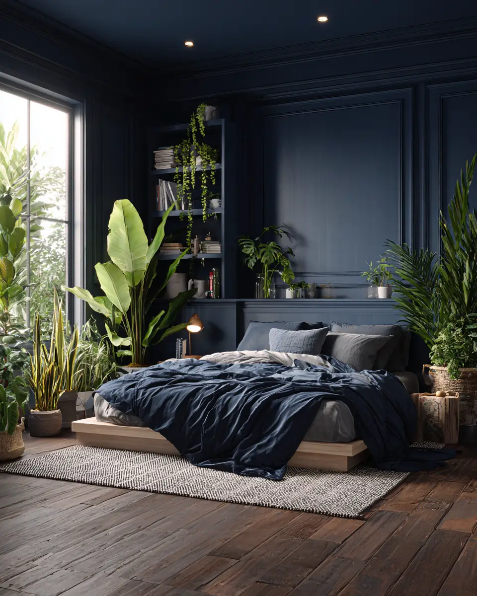 Navy Farmhouse Bedroom Decor Ideas