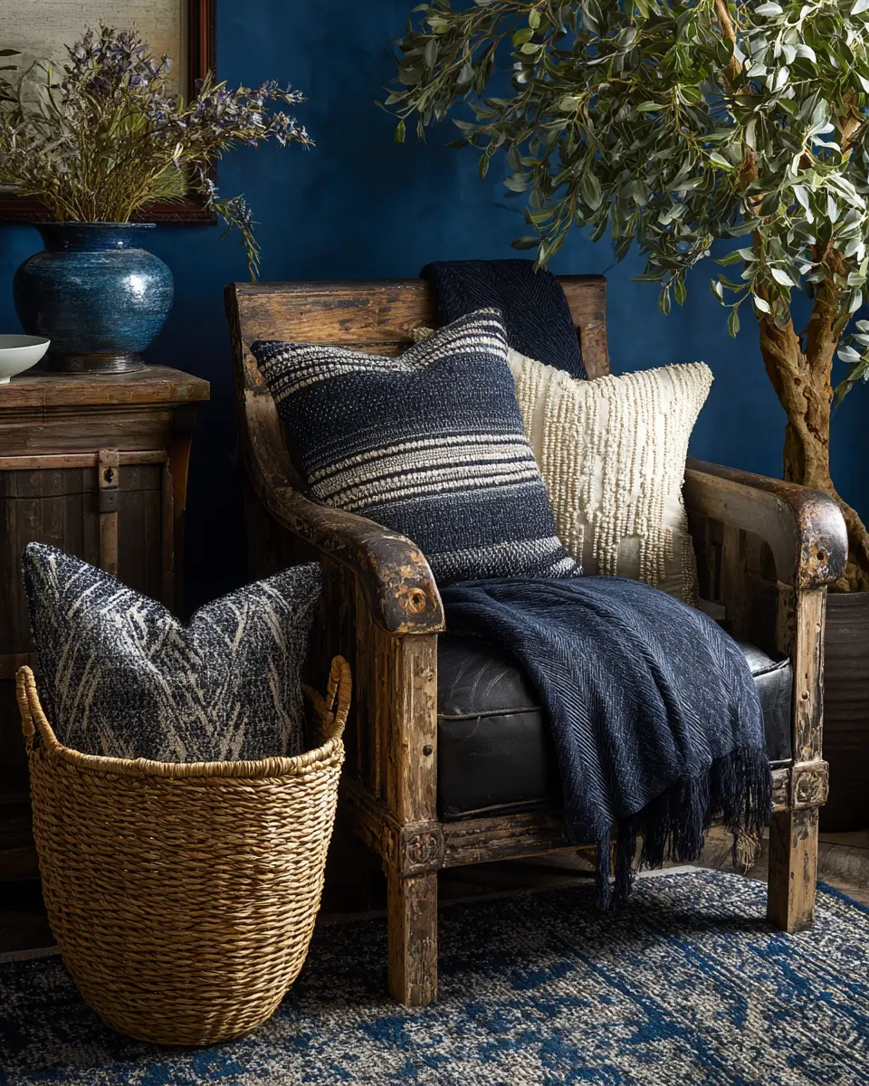 Navy Farmhouse Bedroom Decor Ideas