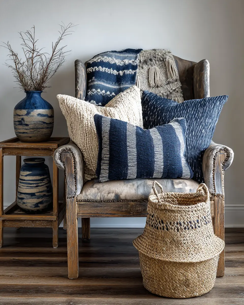 Navy Farmhouse Bedroom Decor Ideas