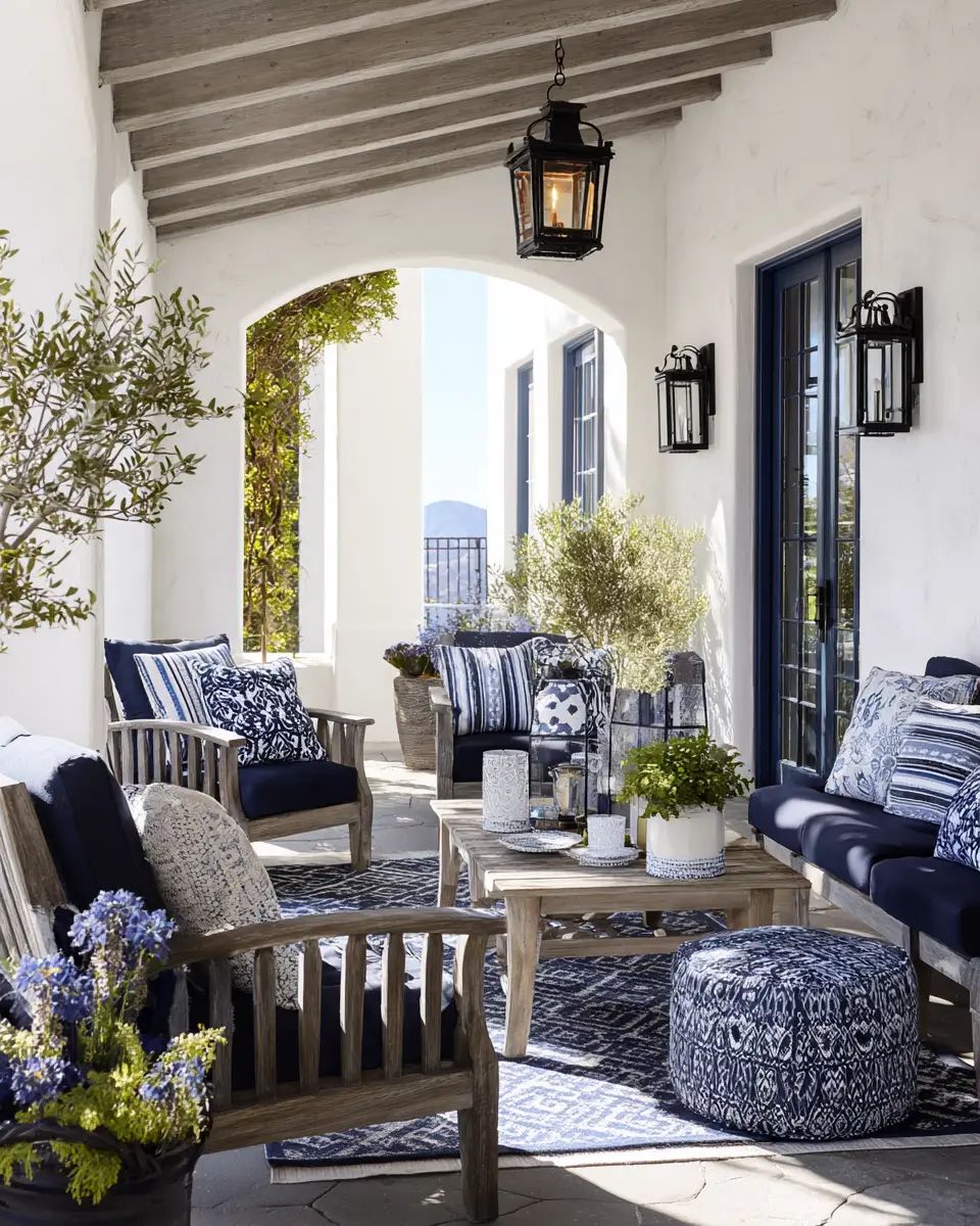 Navy Farmhouse Patio Decor Ideas