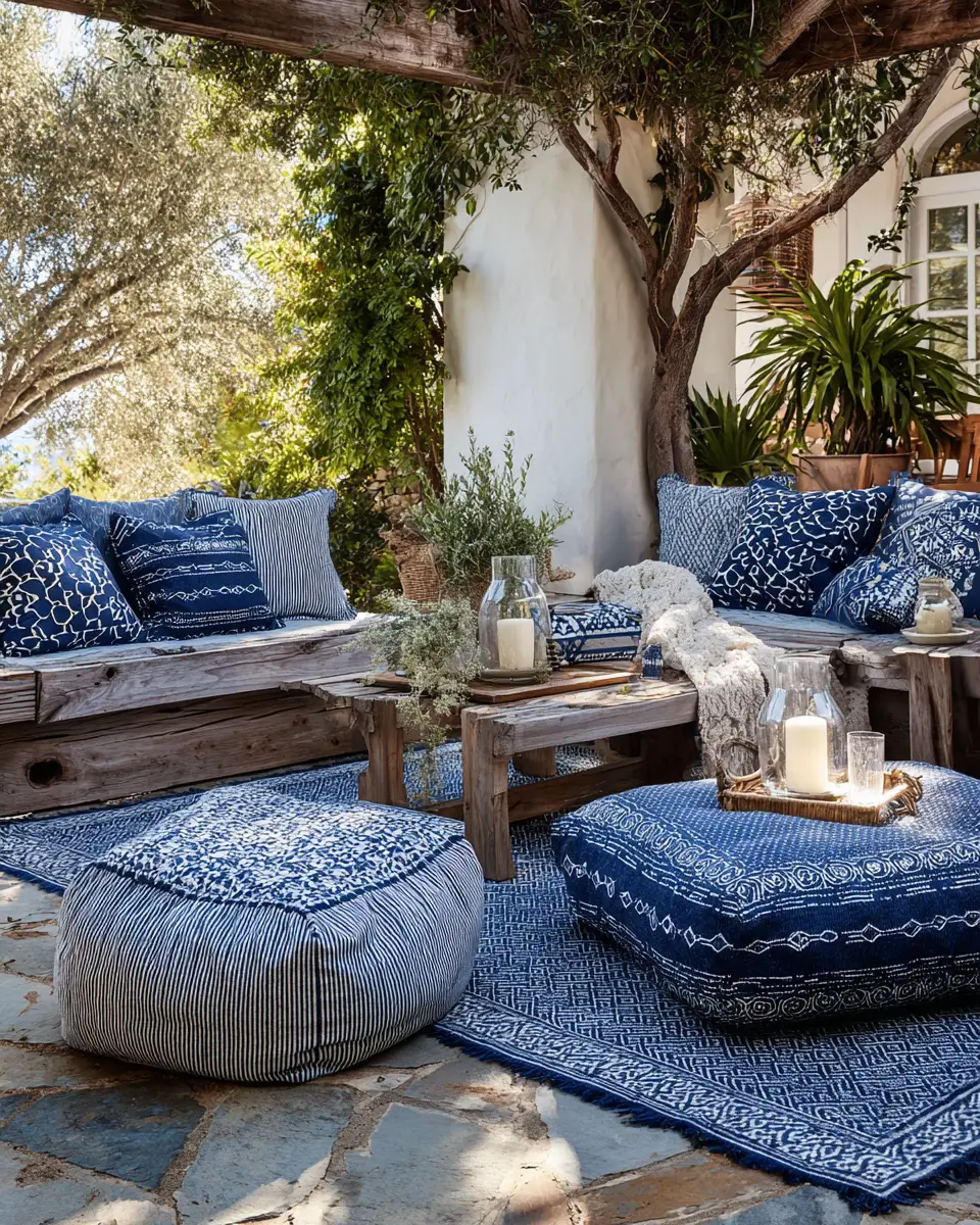 Navy Farmhouse Patio Decor Ideas