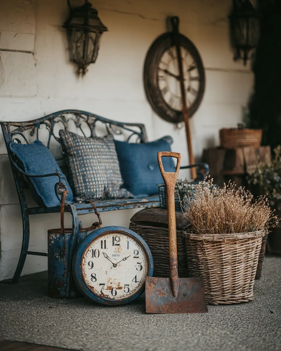 Navy Farmhouse Patio Decor Ideas