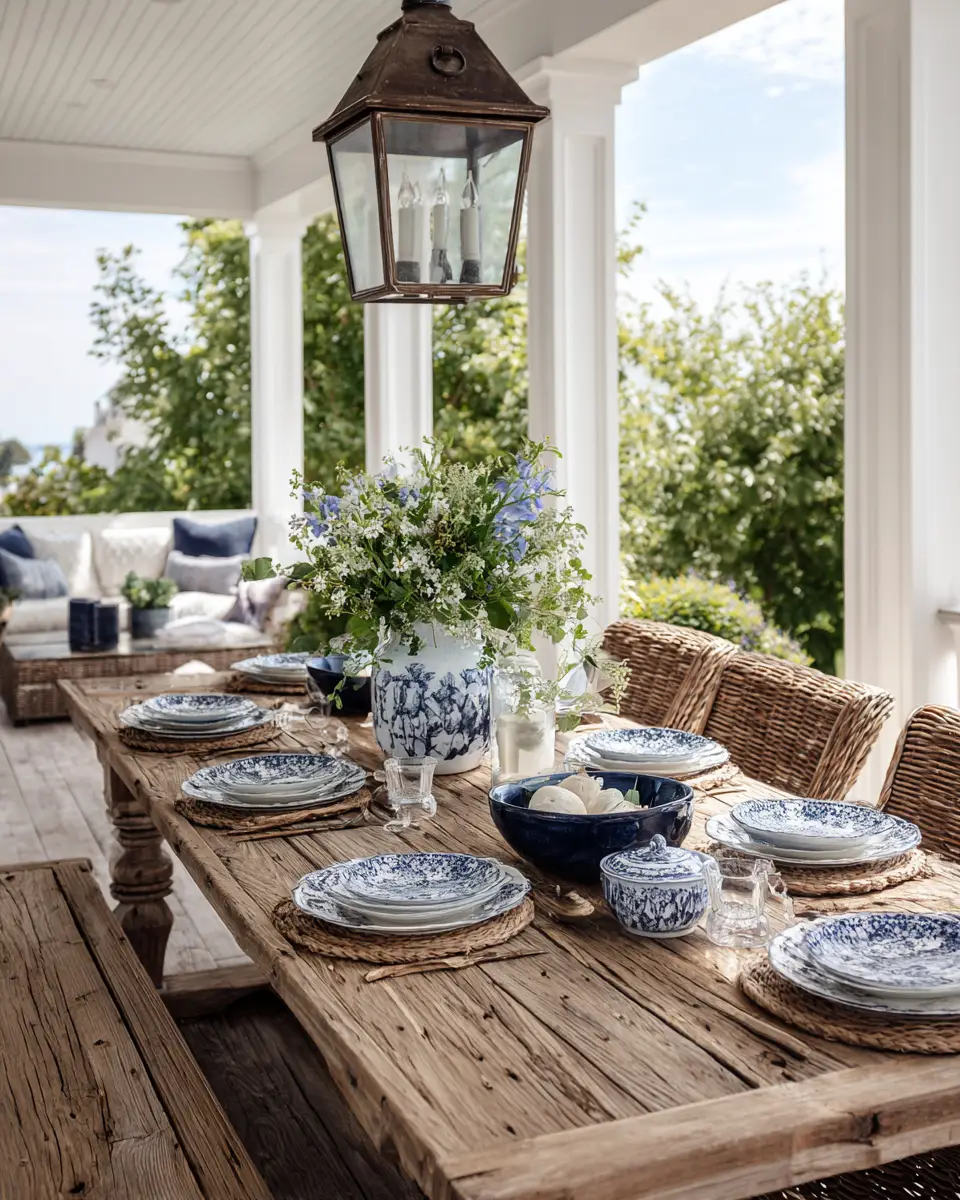 Navy Farmhouse Patio Decor Ideas