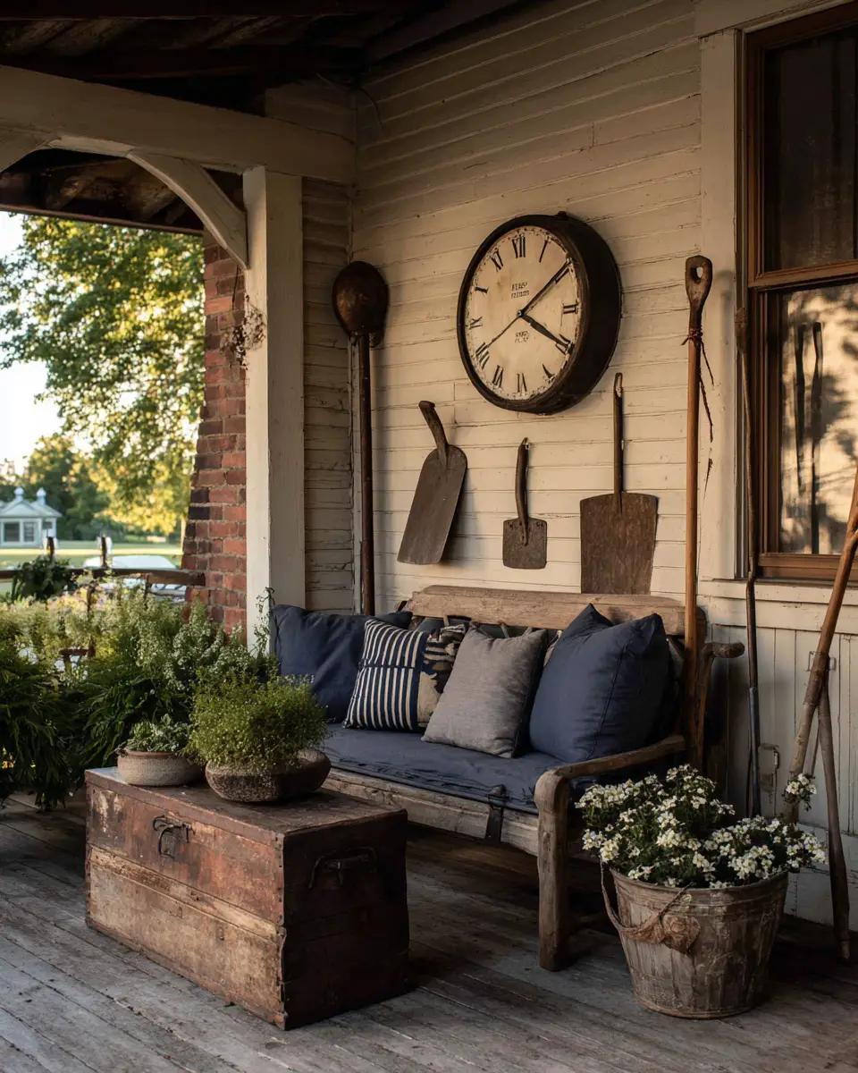 Navy Farmhouse Patio Decor Ideas