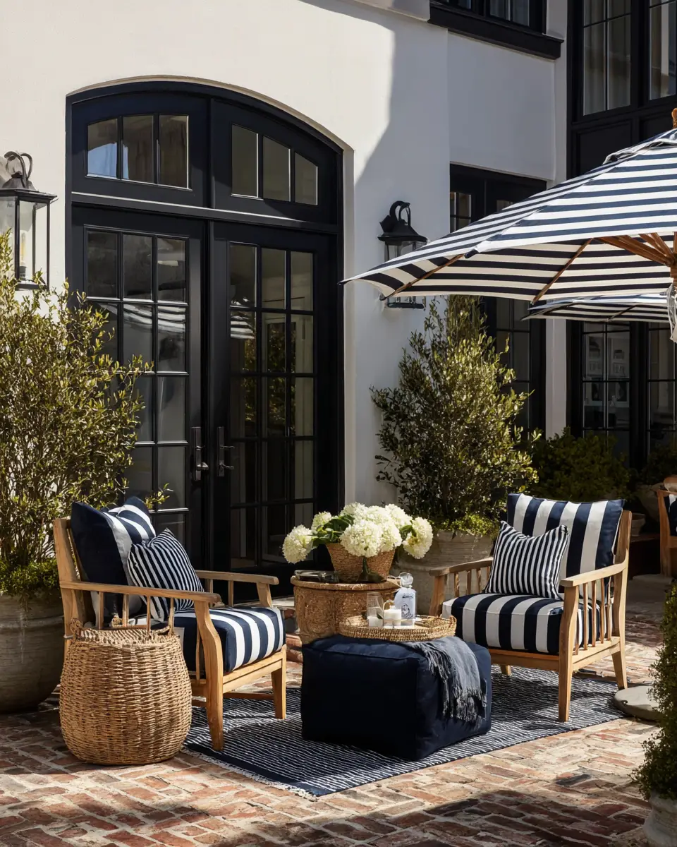 Navy Farmhouse Patio Decor Ideas